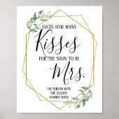 近々ミセスになる方へのキスの数当て看板 ポスター (正面)