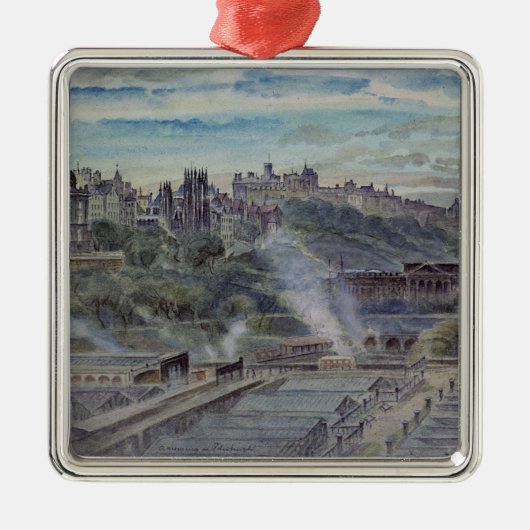 近いSt Anthonyのチャペルからのエジンバラ メタルオーナメント (正面)