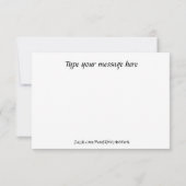 近くで優雅に見る天使の水彩画 サンキューカード (裏面)