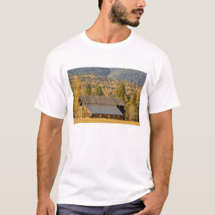 近くにあるオールドウッドバーンと秋のカラマツ Tシャツ