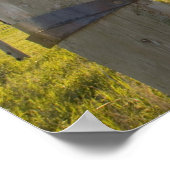 近くのフェンセ転がロに有刺鉄線を上げる ポスター (角)