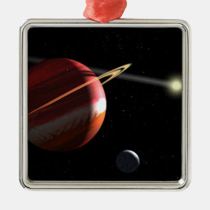 近くの星の回りを回るジュピター固まりの惑星 メタルオーナメント