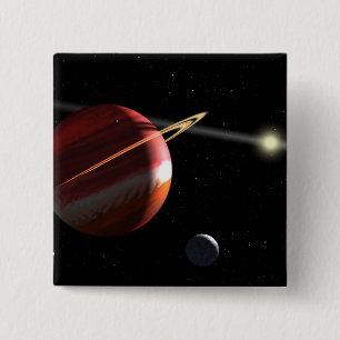 近くの星の回りを回るジュピター固まりの惑星 缶バッジ