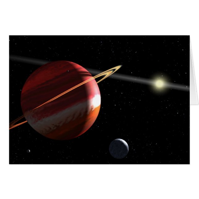 近くの星Epsilの回りを回るジュピター固まりの惑星 (正面横)