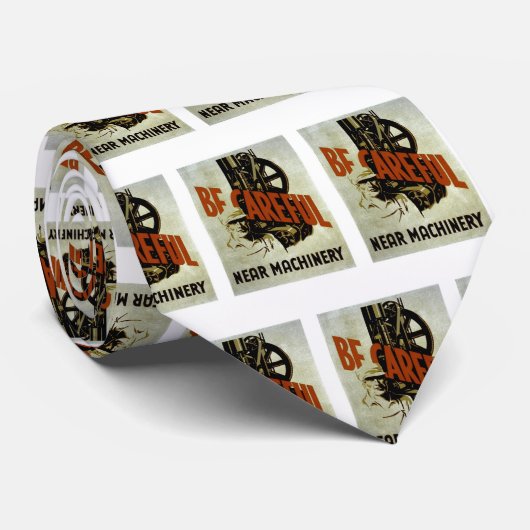 近くの機械に注意 – WPA安全ポスター ネクタイ (ロール)