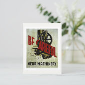 近くの機械に注意 – WPA安全ポスター ポストカード (スタンド正面)