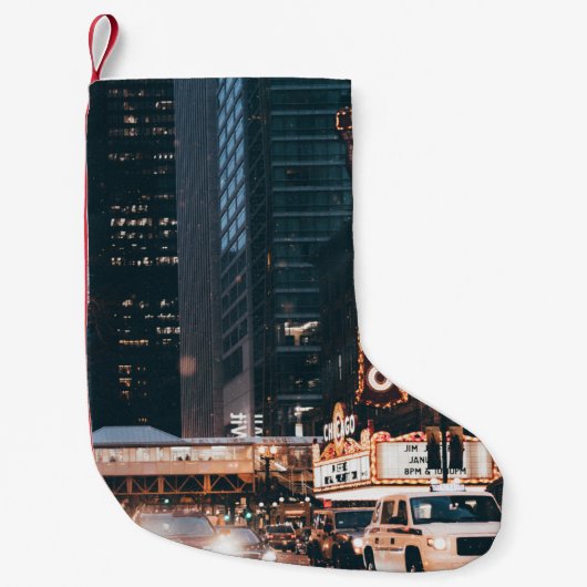 近くの車の建物 スモールクリスマスストッキング (正面)