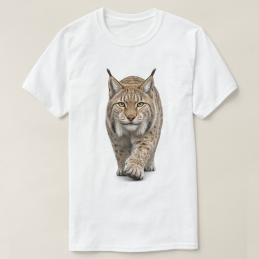 近づくオオヤマネコ Tシャツ (デザイン正面)