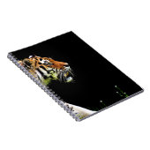 近づく虎 - ワイルドアニマルアート ノートブック (右側)