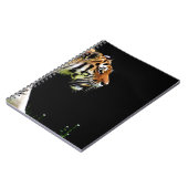 近づく虎 - ワイルドアニマルアート ノートブック (左側)
