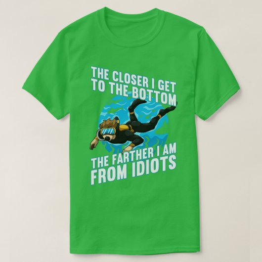 近づけば下までバカから遠ざかる Tシャツ (デザイン正面)