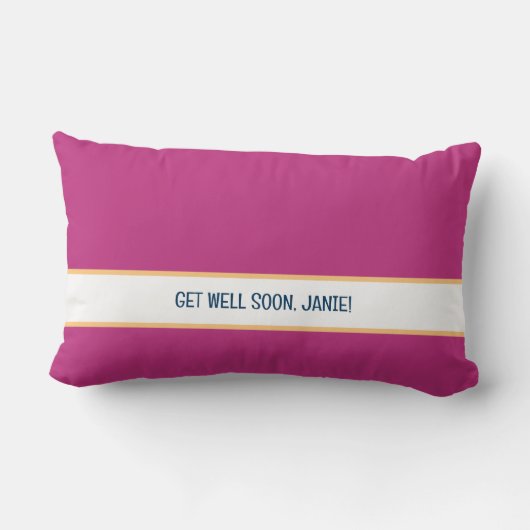 近パーソナライズされたく良くなる同僚の友人のバラ ランバークッション (裏面)