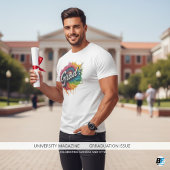 近代的でおしゃれな卒業記念カスタマイズTシャツ Tシャツ