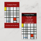 近代美術の刺激を受けたな名刺の赤 名刺 (正面/裏面)