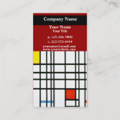 近代美術の刺激を受けたな名刺の赤 名刺 (裏面)