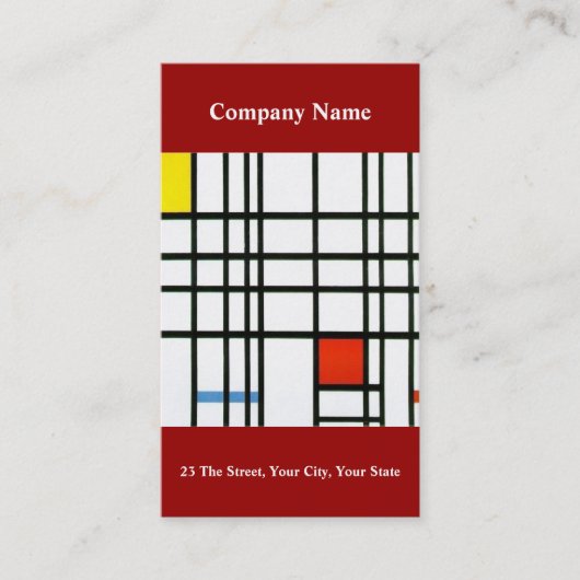 近代美術の刺激を受けたな名刺の赤 名刺 (正面)