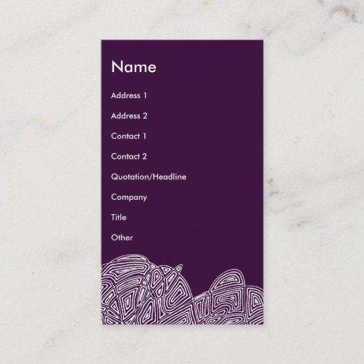 近代美術の女性名刺 名刺 (正面)