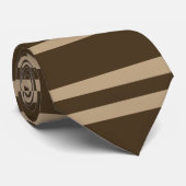 近代美術の横のストライプなブラウンベージュ色 ネクタイ (ロール)