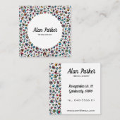 近代美術はiridologistの眼科医を注目します スクエア名刺 (正面/裏面)