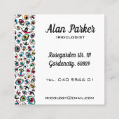 近代美術はiridologistの眼科医を注目します スクエア名刺 (裏面)