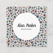 近代美術はiridologistの眼科医を注目します スクエア名刺 (正面)