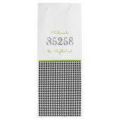 近所にようこそ 郵便番号 ブラック グリーン ワインギフトバッグ (裏面)