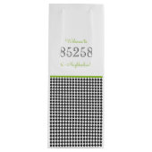 近所にようこそ 郵便番号 ブラック グリーン ワインギフトバッグ (正面)