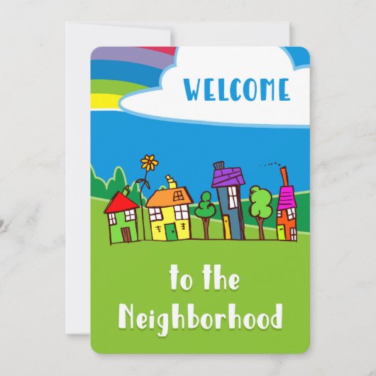 近所のかわいい家へようこそ カード (正面)
