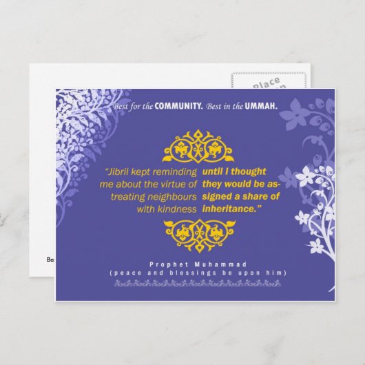 近所のカードに対して良い処理を行う ポストカード (正面/裏面)