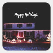 近所のカードのクリスマス スクエアシール (正面)