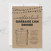 近所のゴミ缶ディナー招待状 招待状 (正面)