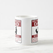 近所のパパ警告ズレッドグリル コーヒーマグカップ (中央)