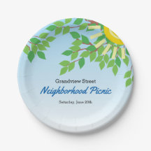 近所のピクニックグリーン葉のと太陽