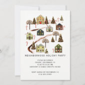 近所のホリデーパーティー 招待状 (正面)