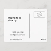 近所の人に自分のホームプロジェクトを伝える ポストカード (裏面)