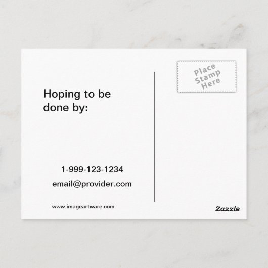 近所の人に自分のホームプロジェクトを伝える ポストカード (裏面)