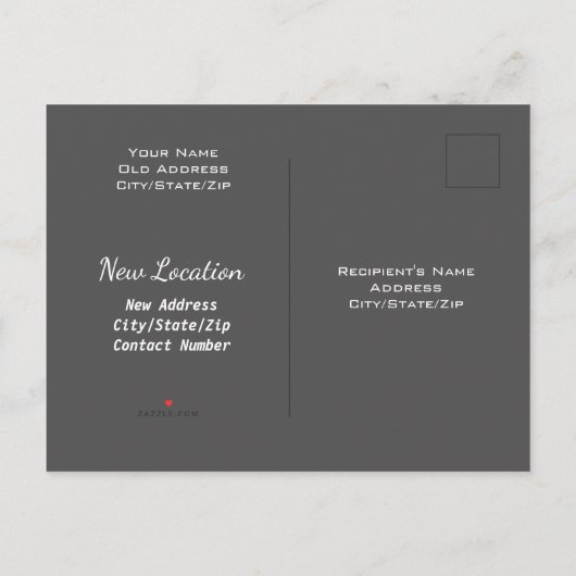 近所の人を探すかわいい放浪白い子犬アン 案内ポストカード (裏面)