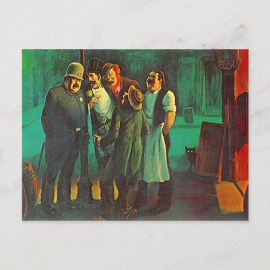 近所の古いはがきの中のバワリーの友達 ポストカード (正面)