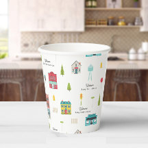 近所の建物ウェルカムパターンベビーシャワー