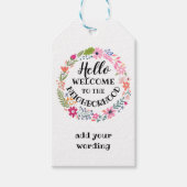 近所の新しいホームノートカードへようこそ ギフトタグ (正面)