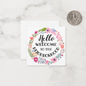 近所の新居を歓迎する ノートカード (正面/裏面インサイチュ)