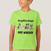 近所の犬の散歩代行業 Tシャツ (正面)