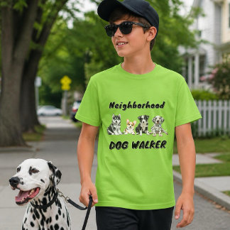近所の犬の散歩代行業 Tシャツ