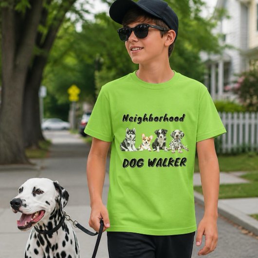 近所の犬の散歩代行業 Tシャツ