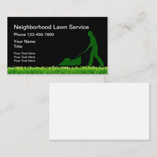 近所の芝生サービス 名刺 (正面/裏面)