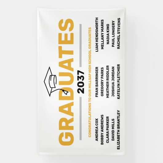 近所の高校卒業記念バナー 横断幕 (縦)