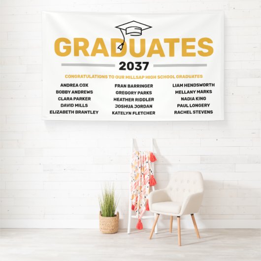 近所の高校卒業記念バナー 横断幕 (インサイチュ)