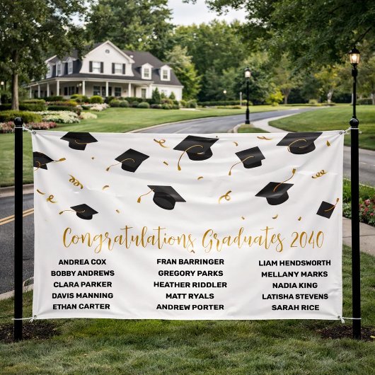 近所の高校卒業記念バナー 横断幕