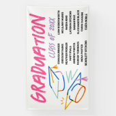 近所の高校卒業記念バナー 横断幕 (縦)