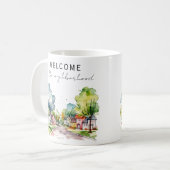 近所へようこそ コーヒーマグカップ (正面左)